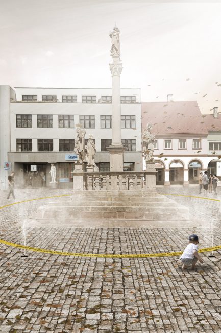 atakarchitekti Liberec - Revitalizace novopackého náměstí - vizualizace