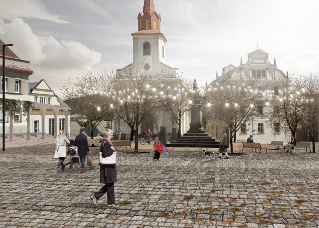 atakarchitekti Liberec - Revitalizace novopackého náměstí - vizualizace