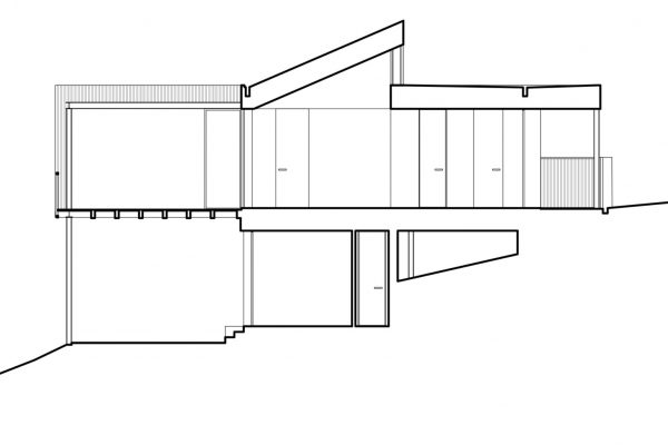 atakarchitekti Liberec - dům v lese - řez