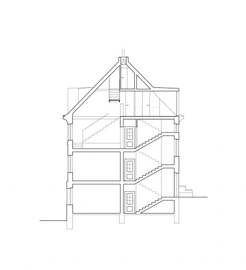 Atakarchitekti Liberec - Půdní byt - řez